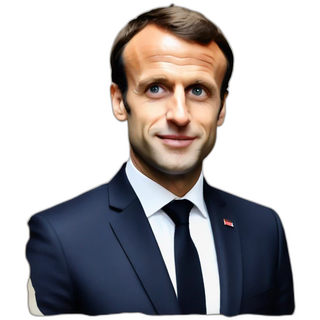 polaroid photo emmanuel macron emoji