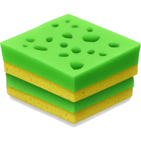 green flat square dish sponge emoji