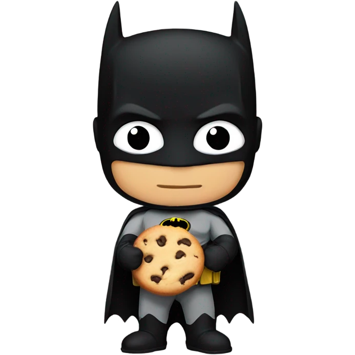 Batman holding cookie  emoji