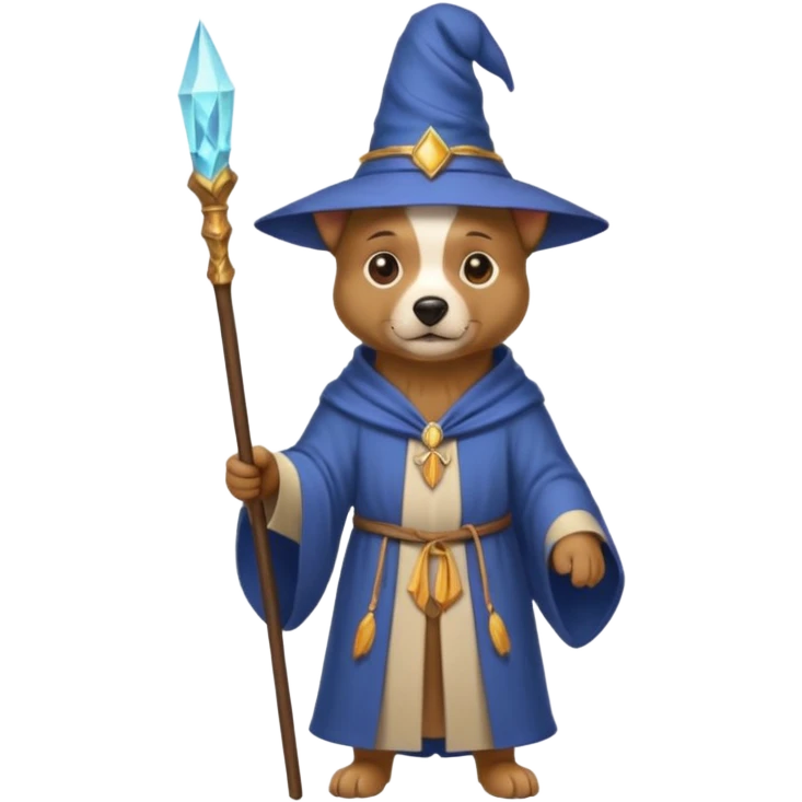 Dog wizard emoji