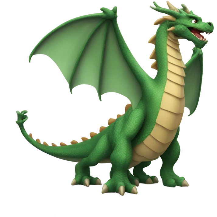 Dragon with big feet emoji