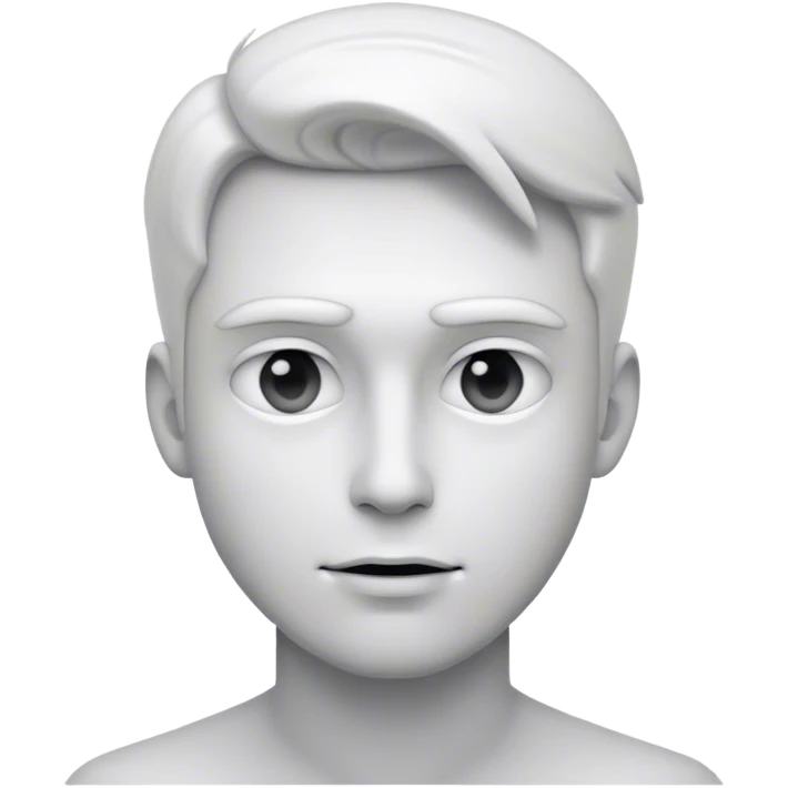 monochrome portrait of a man emoji