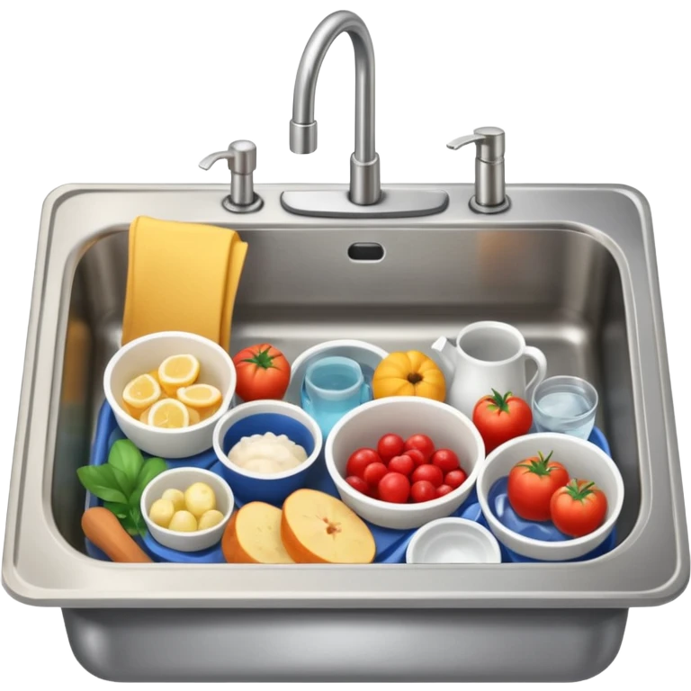 Kitchen sink with dirty dishes emoji