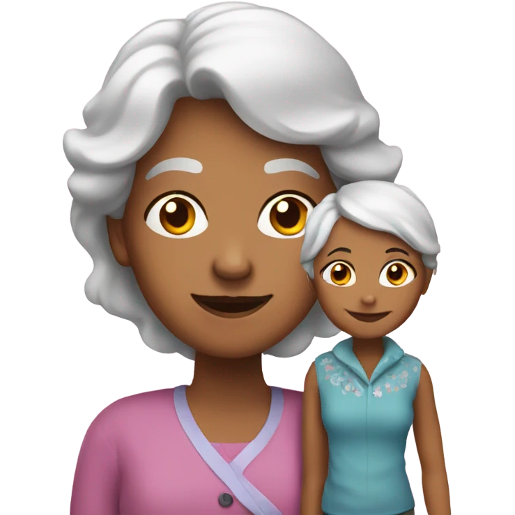 Grandma with a girl emoji