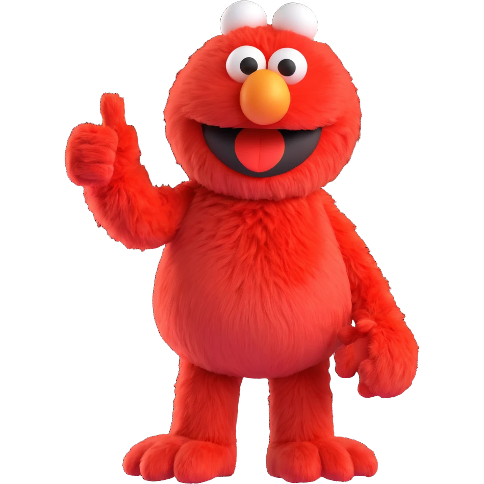 Elmo giving a thumbs up emoji