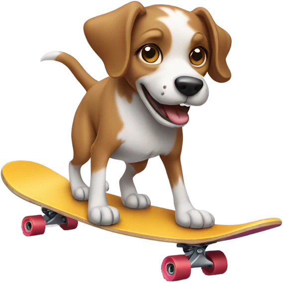 Dog skateboarding  emoji
