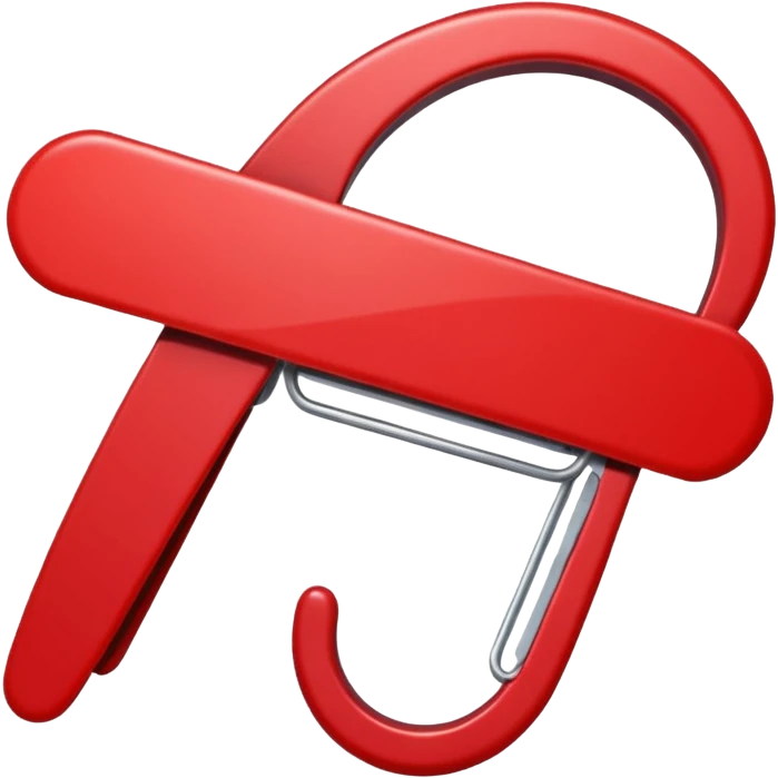 Red colour hairclip emoji emoji