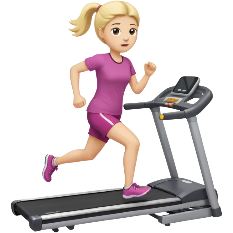 girl running on tredmil fat emoji emoji