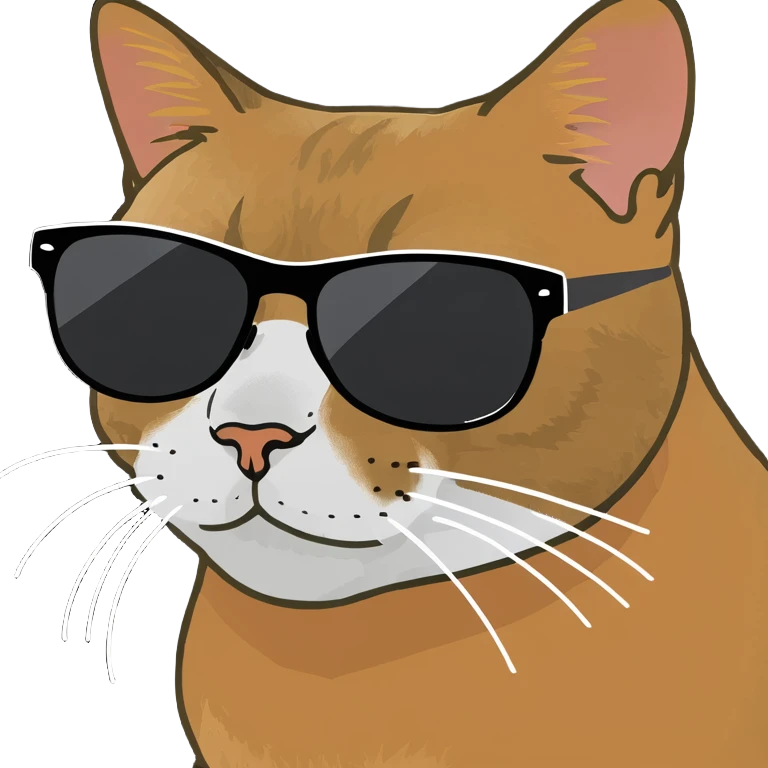 Cat with sunglasses emoji