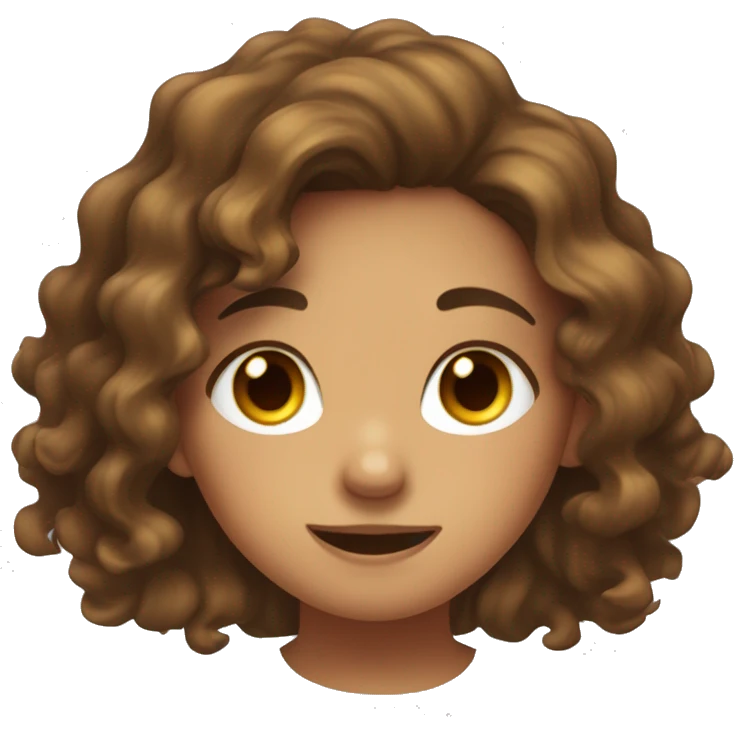 a girl with brown wavy hair and freckles and bright hazel eyes doing the dab   emoji