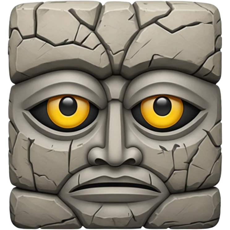stone face totem emoji