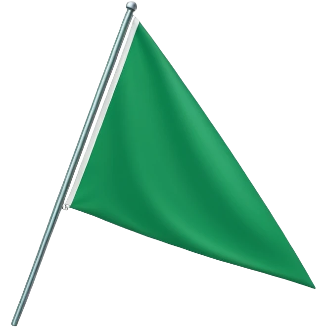 Green triangle flag emoji