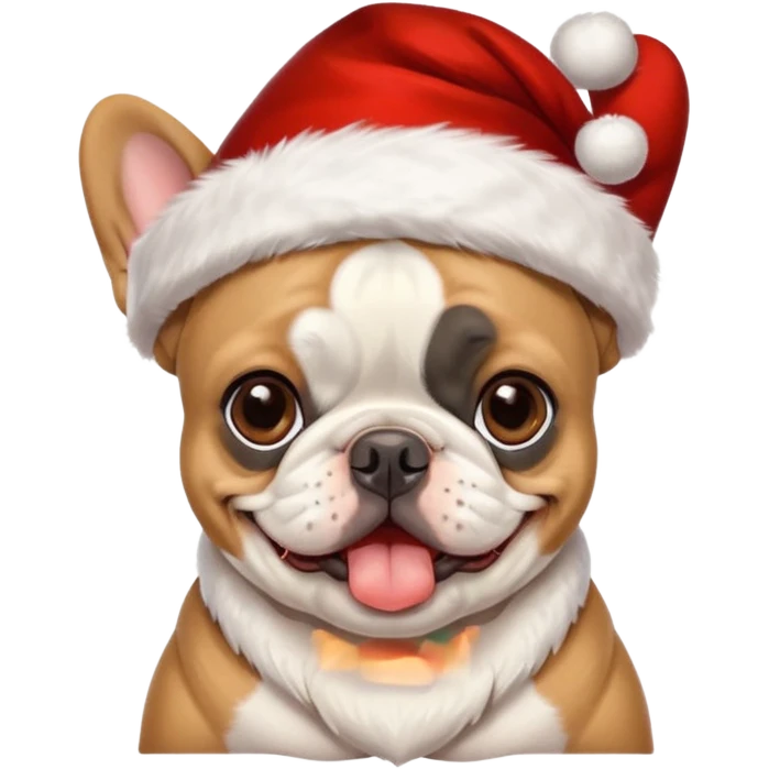 christmassy french bulldo emoji