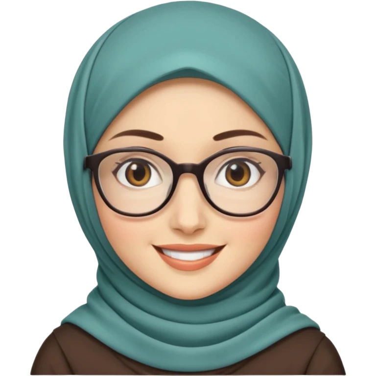Full picture of hijabi educated girl emoji