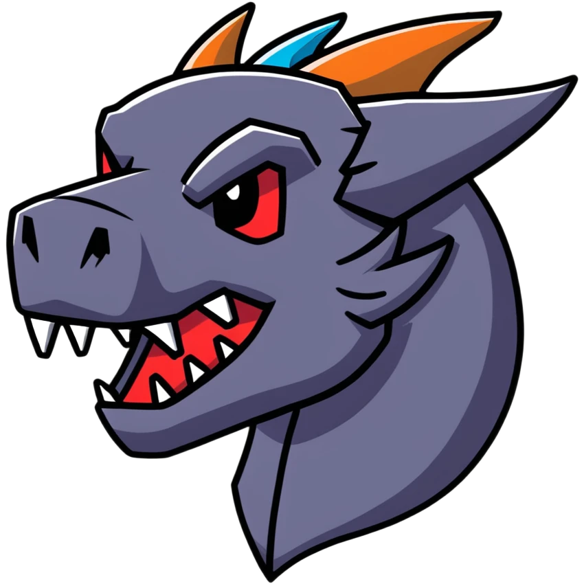 Minecraft black dragon head emoji