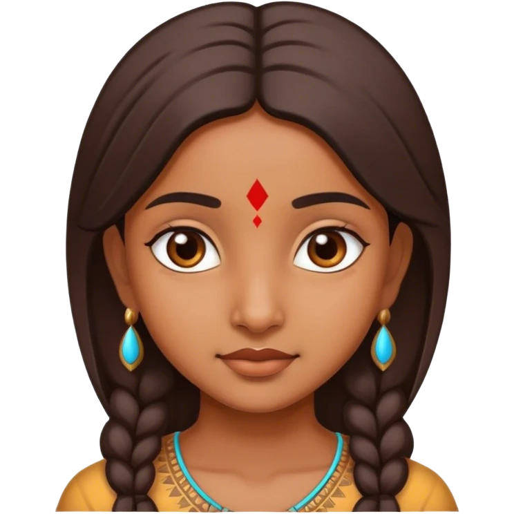 Cute Indian girl emoji