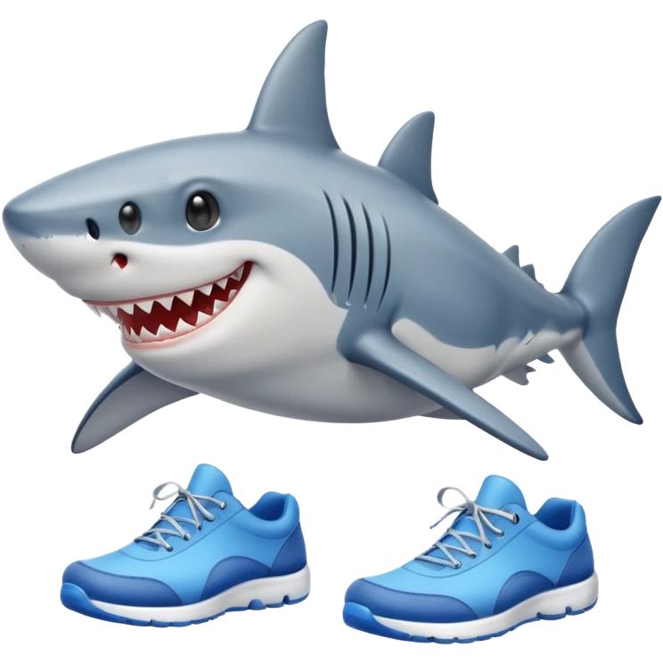 Shark in blue shoes emoji