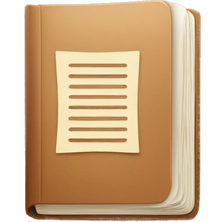brown book with the title “ENGLISH” emoji
