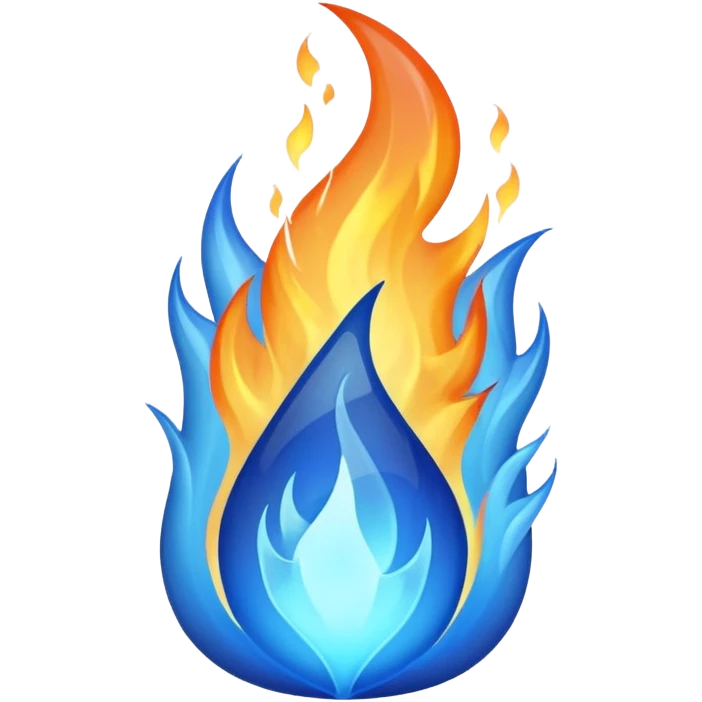 Blue fire emoji
