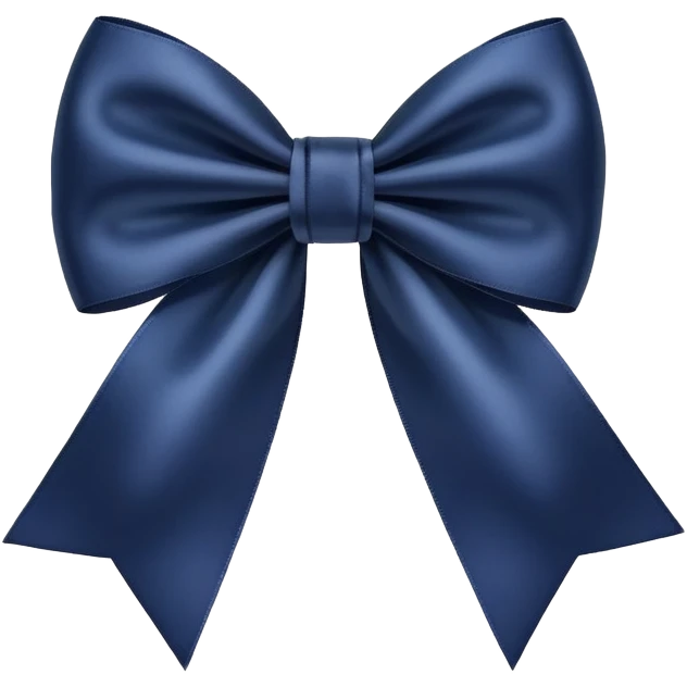 Dark Navy blue bow emoji