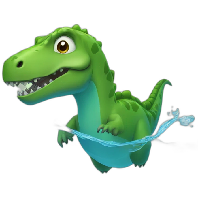 dinosaur swimming emoji
