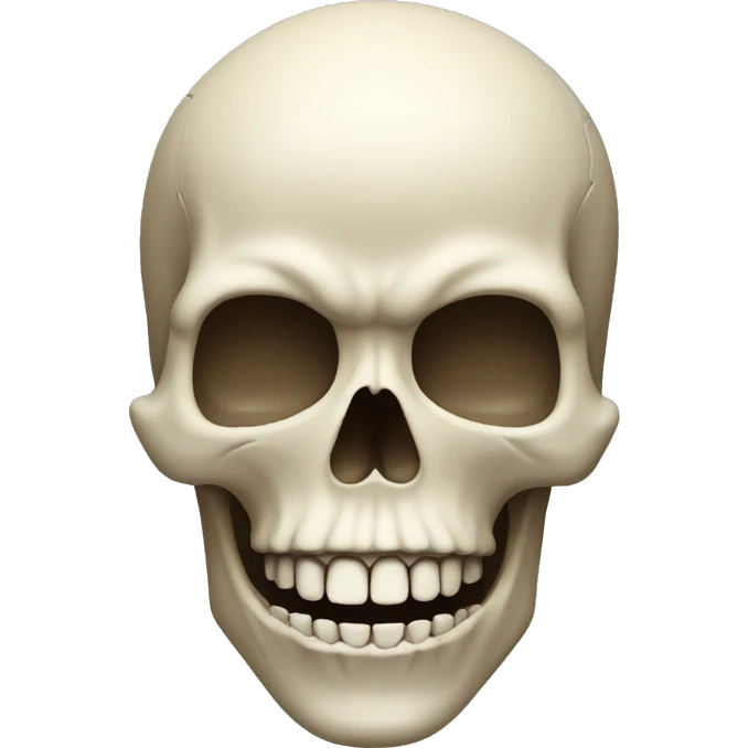 Skull with head and open mouth emoji