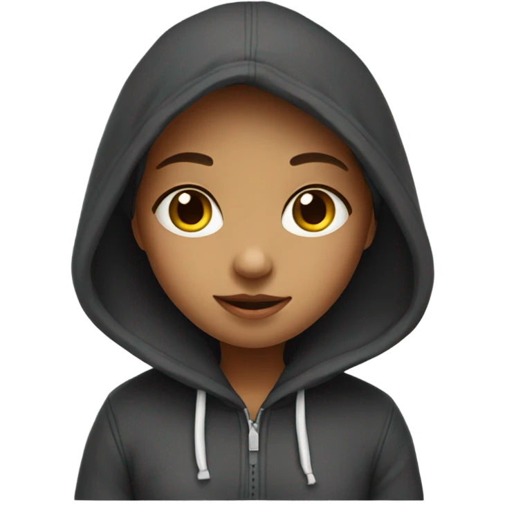 cute girl wearing hoodie emoji