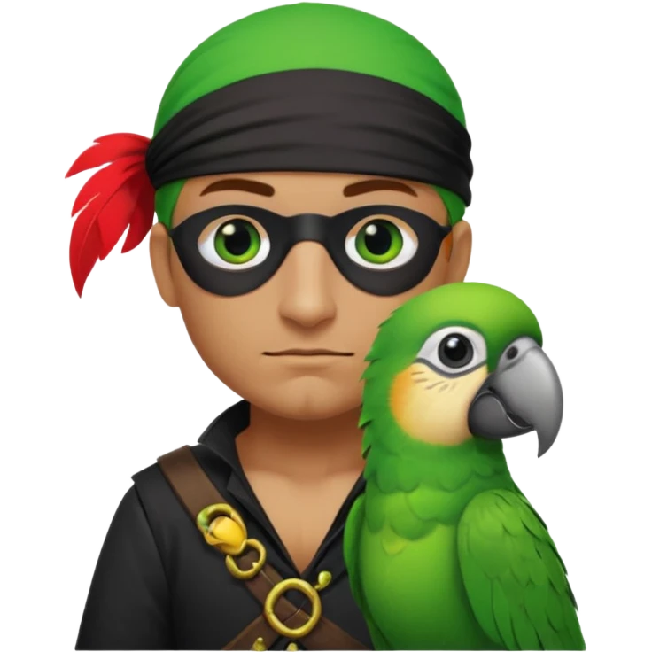 pirate and parrot emoji