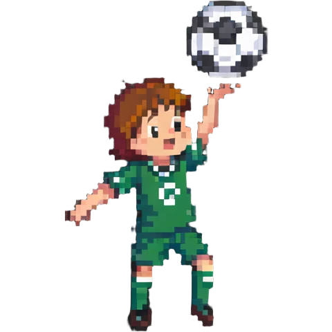 kid catching football emoji