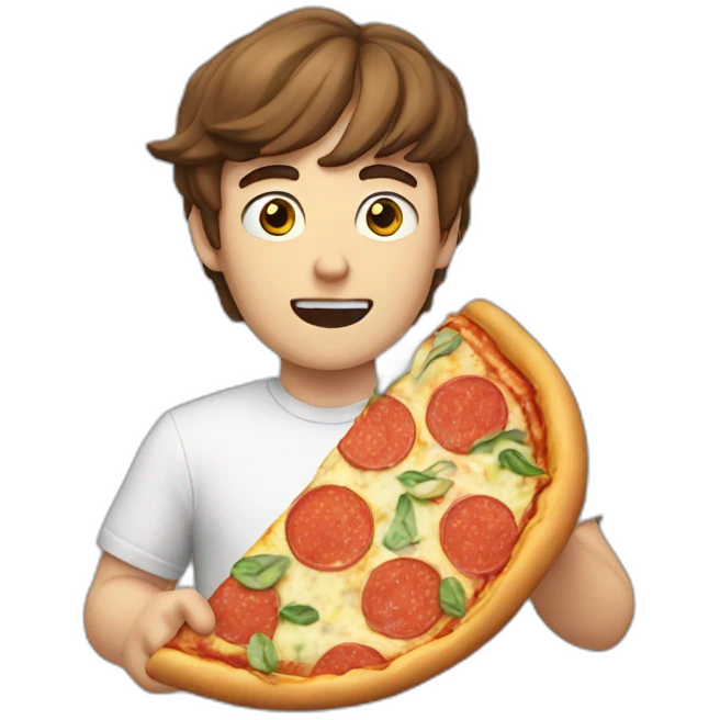 Mr Beast eat pizza emoji