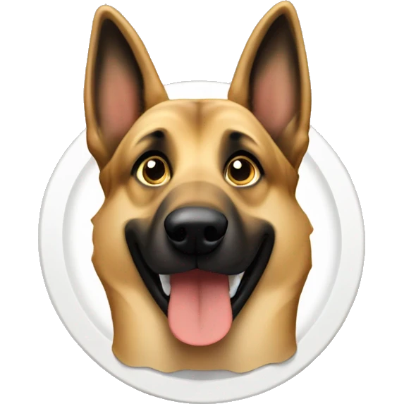 german sheperd eating  emoji