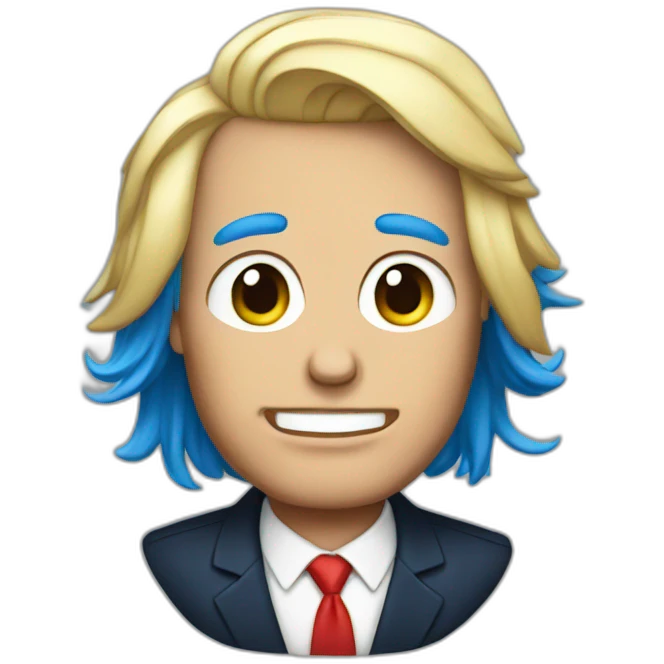 donald trump with blue hair emoji