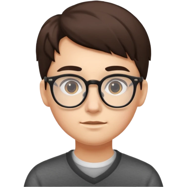 college student with curious face emoji