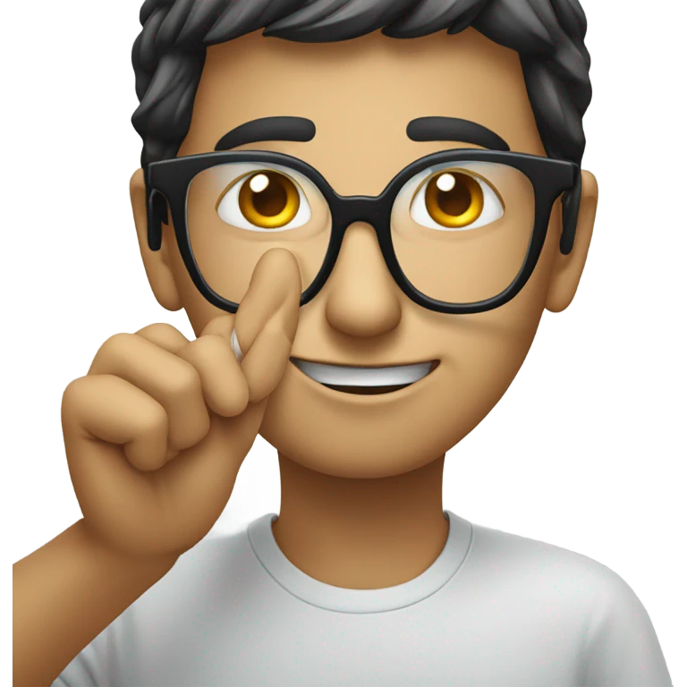 Face with eyes looking over glasses being pulled down by a hand emoji