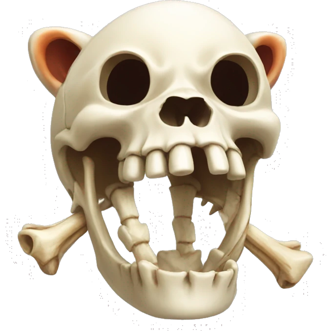 red panda skeleton skull bones emoji