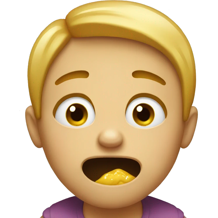 Crying and eating emoji