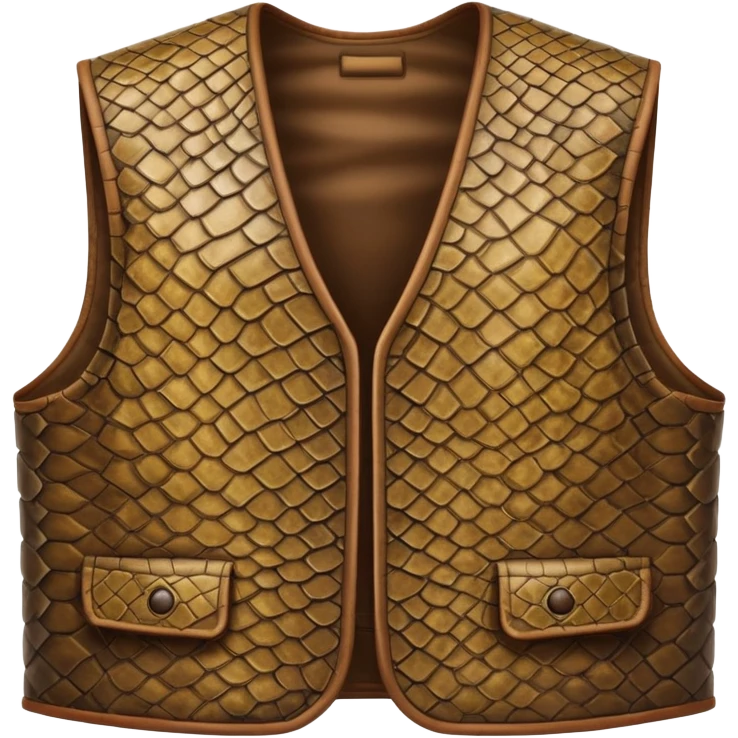 Hide vest with reptilian snake skin texture emoji
