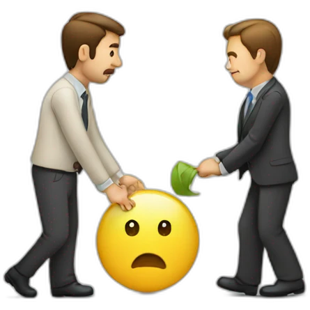 boss pushing employee to work more emoji