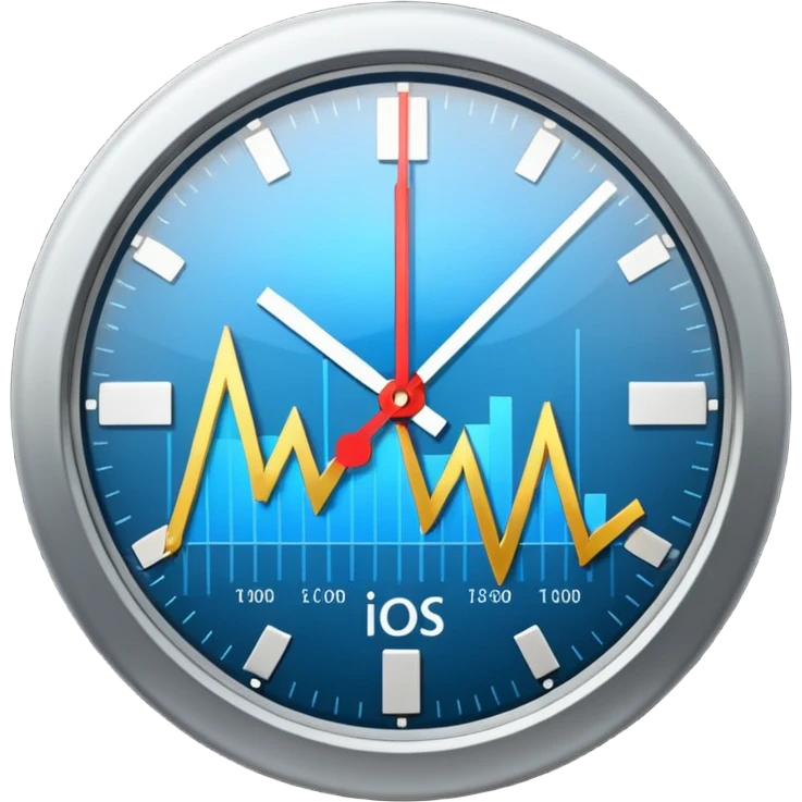 clock and trading graph emoji