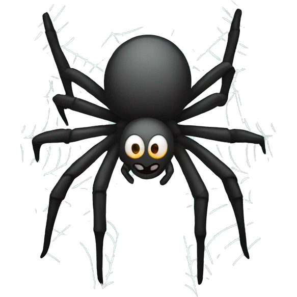A spider with cobwebs emoji