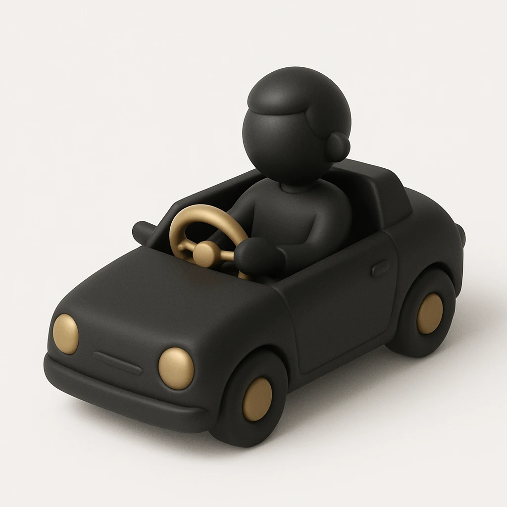 person driving a car emoji