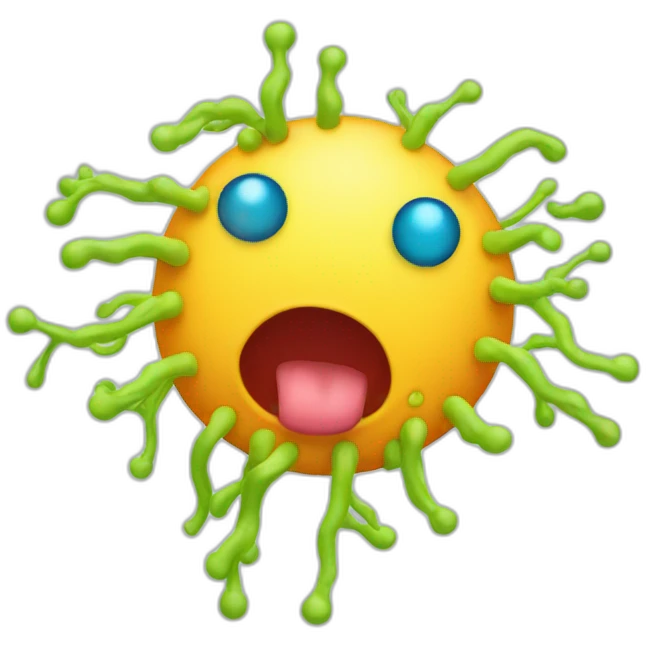 bacterium with antibiotic emoji