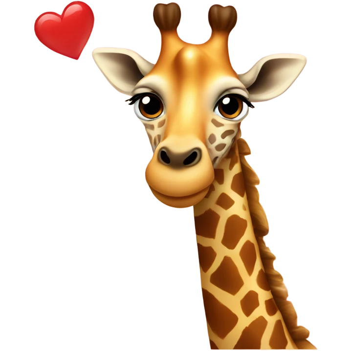 Giraffe with heart emoji