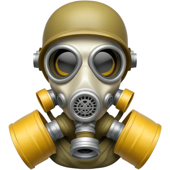 Skeleton wearing a gas mask emoji