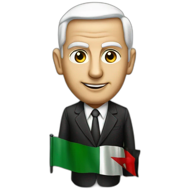Netanyahou with palestinian flag emoji