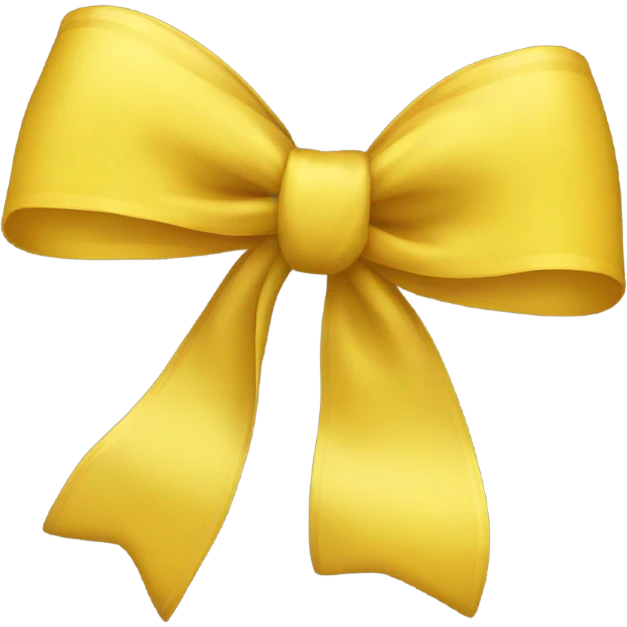 Yellow bow emoji