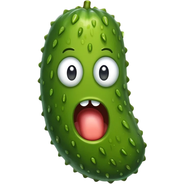 scared pickle emoji