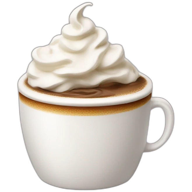 Coffe with whipped cream  emoji