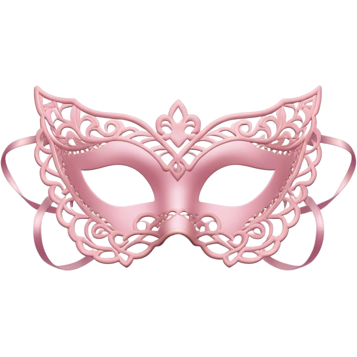 Light pink lace mask emoji