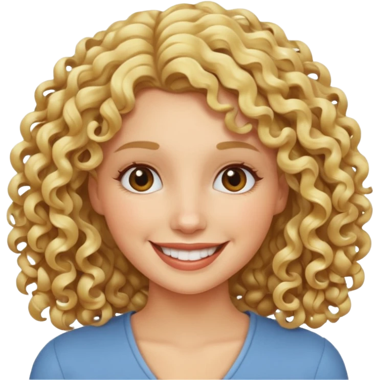 curly blonde woman emoji